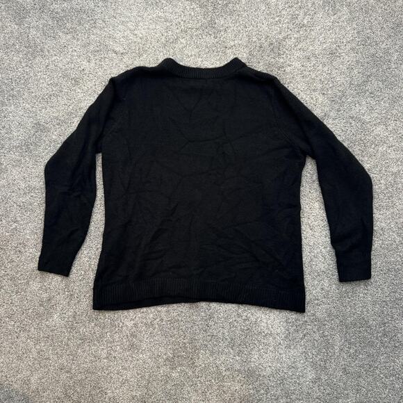 Ava & Viv Sweater Womens 1X Black Pullover Crewneck Knit Lightweight Plus Size - Picture 9 of 10